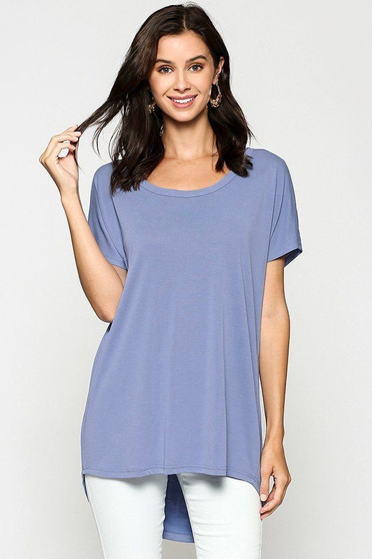 Scoop Neckline Solid Top