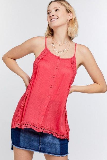 Lace Trim Cami Top