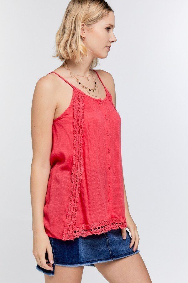 Lace Trim Cami Top