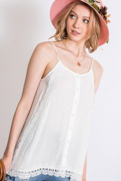 Lace Trim Cami Top