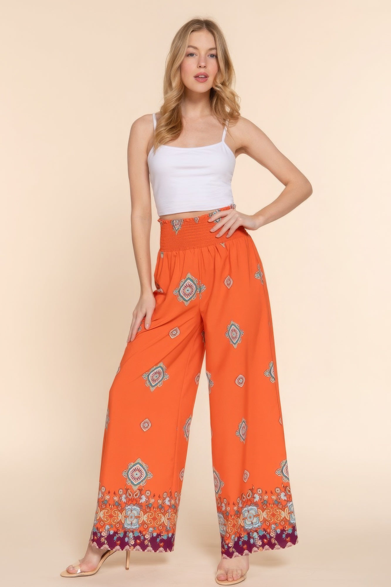 Wide Leg Woven Pants