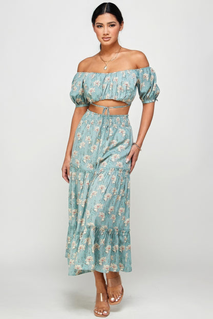 Floral Off-Shoulder Set