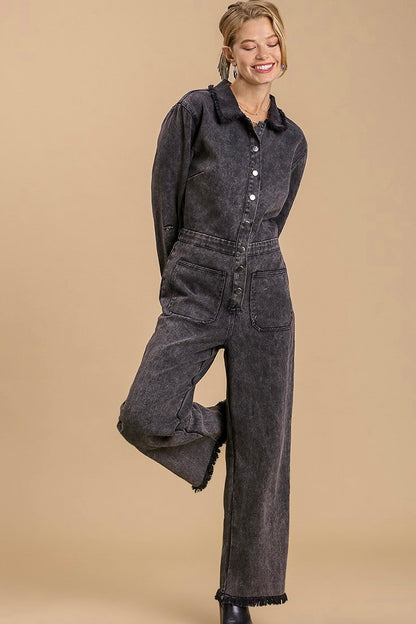 Stone Wash Vintage Jumpsuit