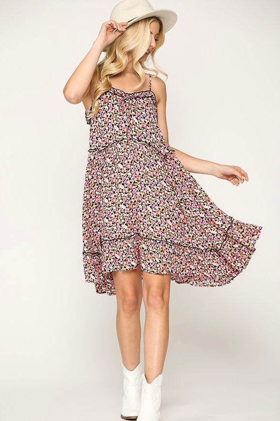 Ditsy Floral Print Dress