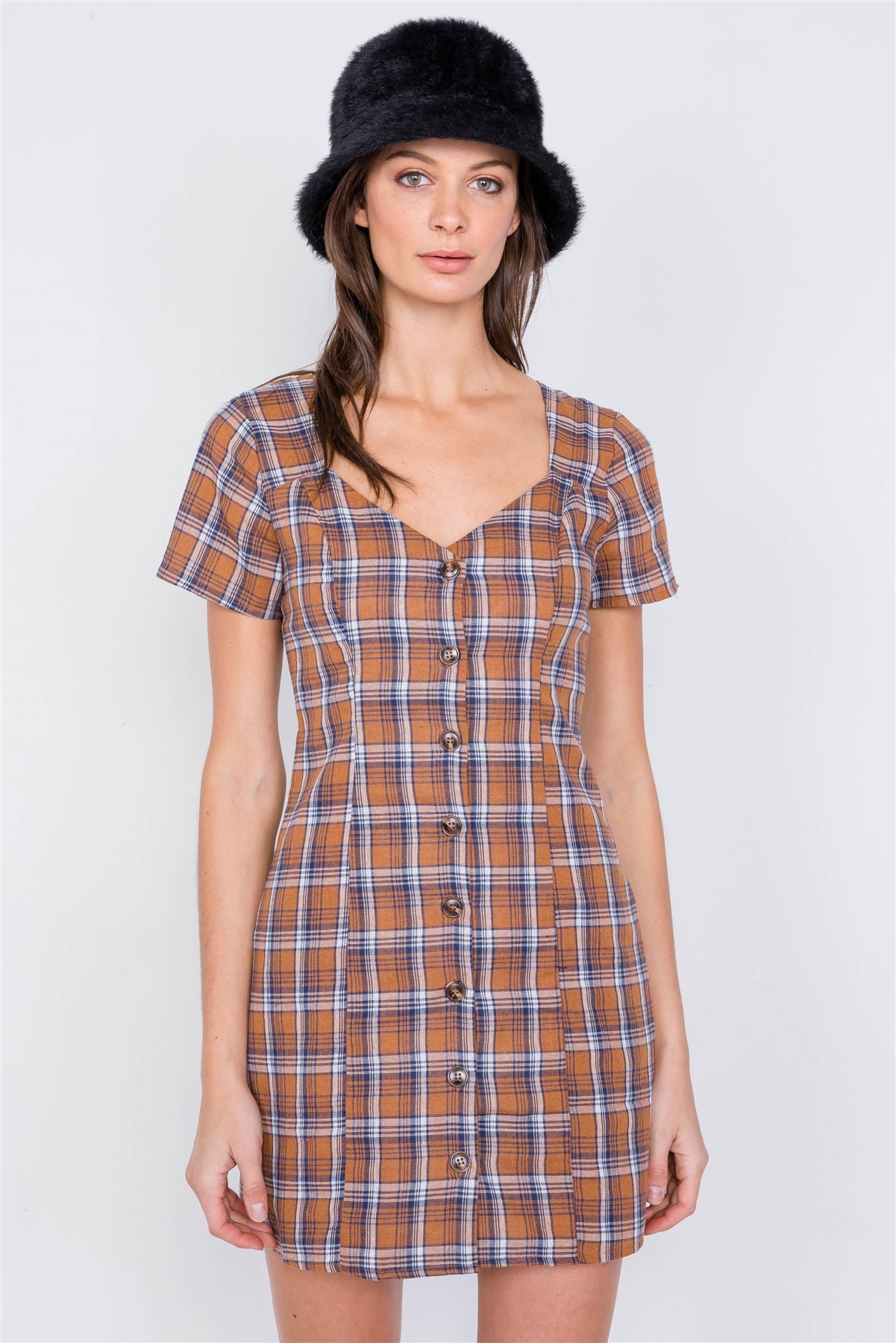 Checkered Vintage Mini Dress