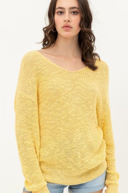 Scoop Neck Sweater Top