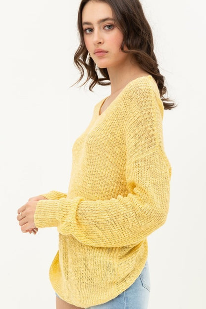 Scoop Neck Sweater Top