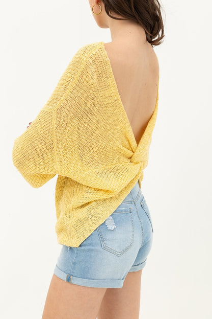 Scoop Neck Sweater Top