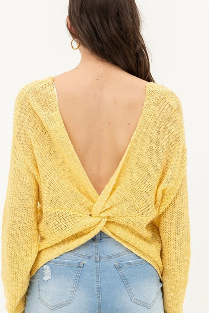 Scoop Neck Sweater Top