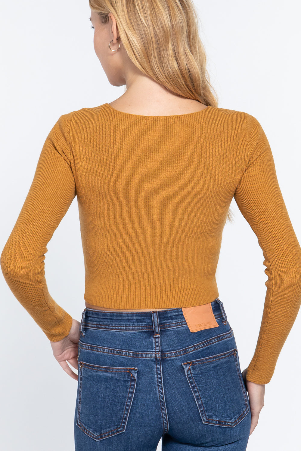 Knotted Crop Top Sweater