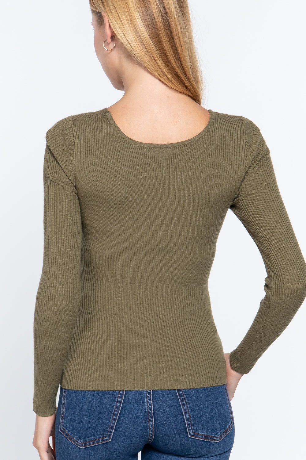 Long Slv Knotted Sweater