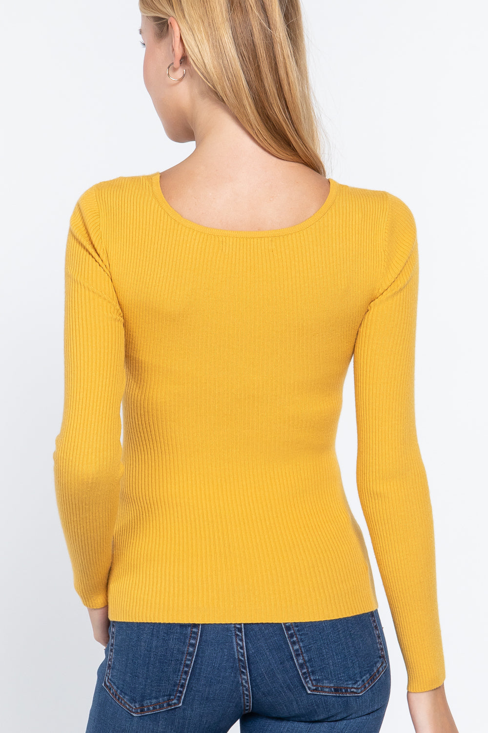 Long Slv Knotted Sweater