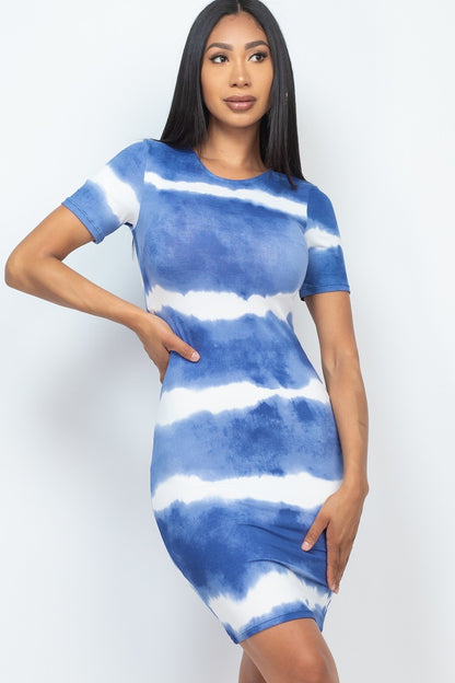 Tie-Dye Printed Midi Dress