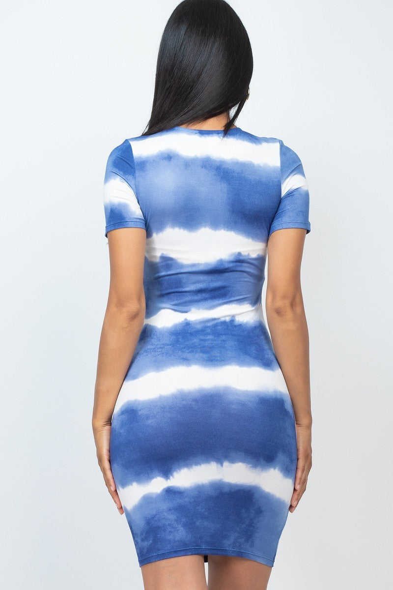 Tie-Dye Printed Midi Dress