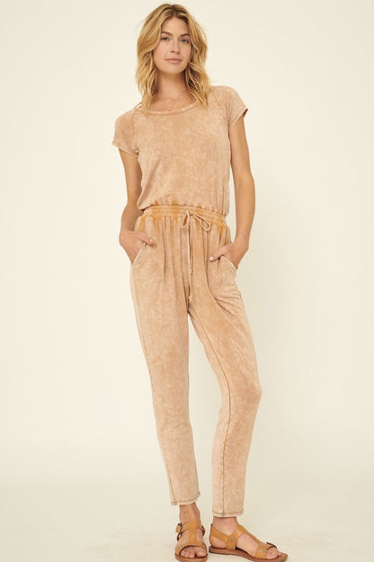 Mineral Wash Knit Jumpsuit