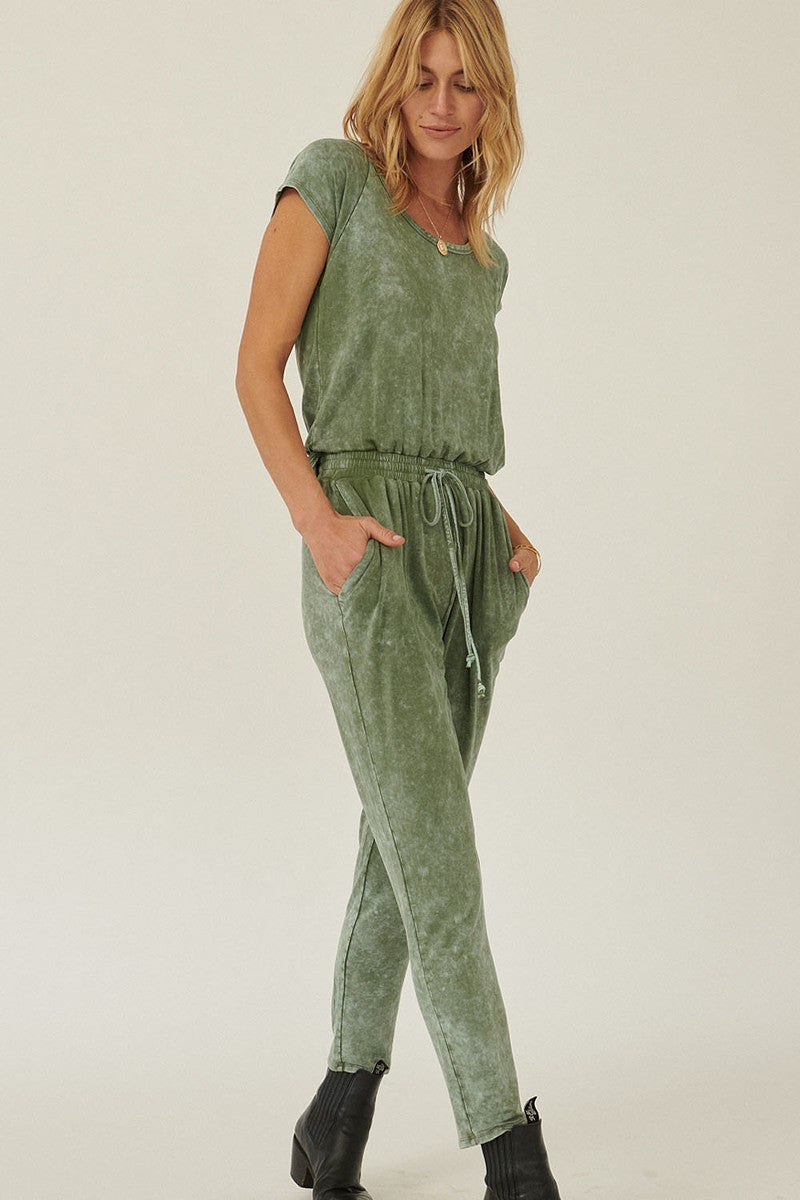 Mineral Wash Knit Jumpsuit