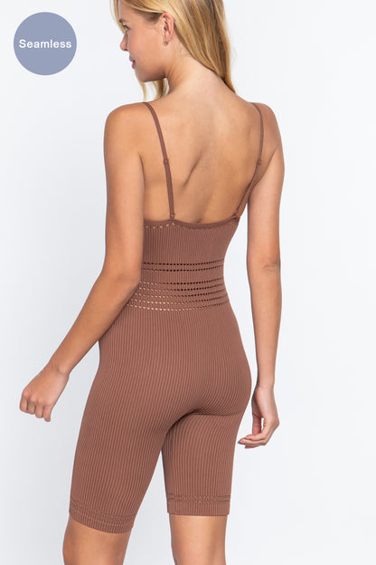 Pointelle Seamless Rib Romper