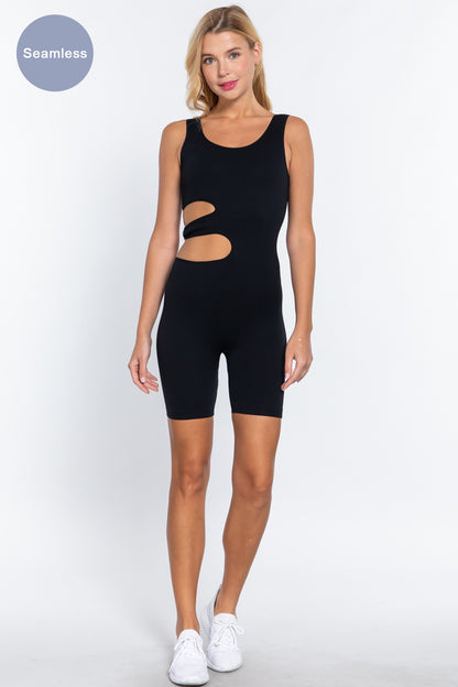 Cutout Seamless Romper