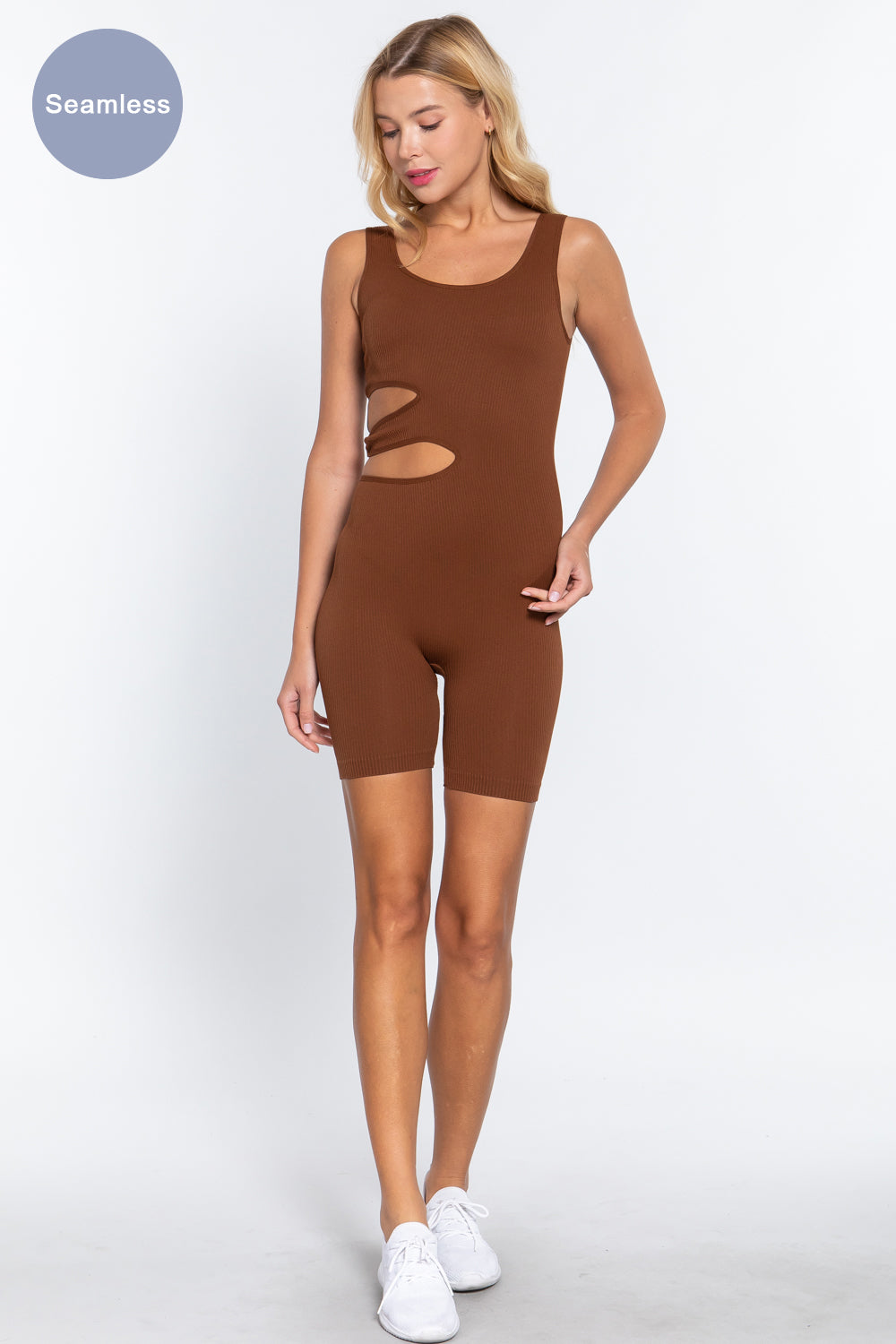 Cutout Seamless Romper