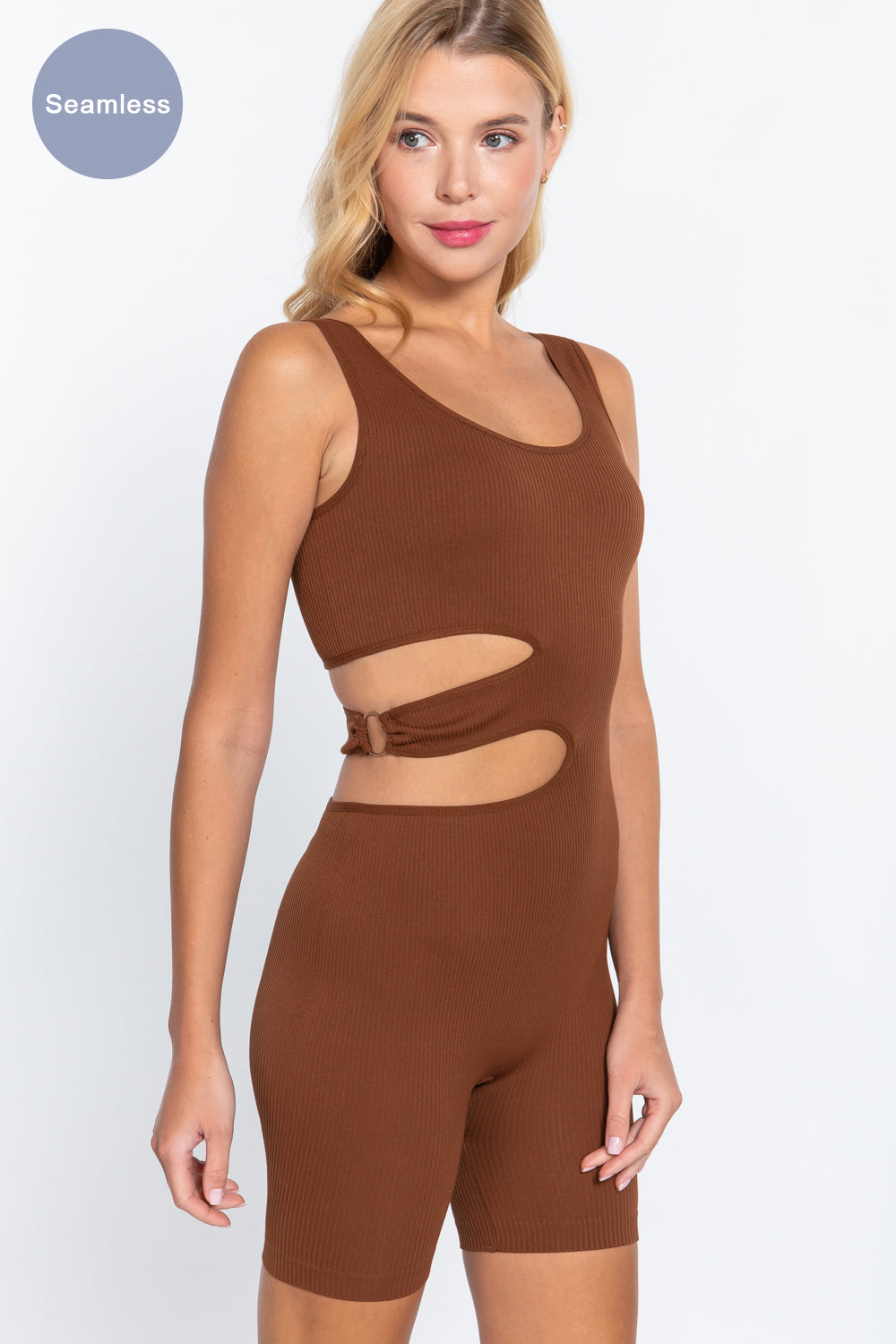 Cutout Seamless Romper