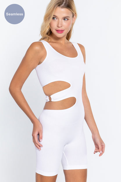 Cutout Seamless Romper