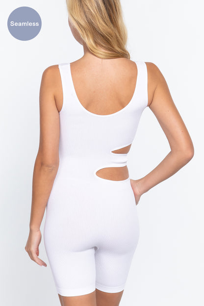 Cutout Seamless Romper