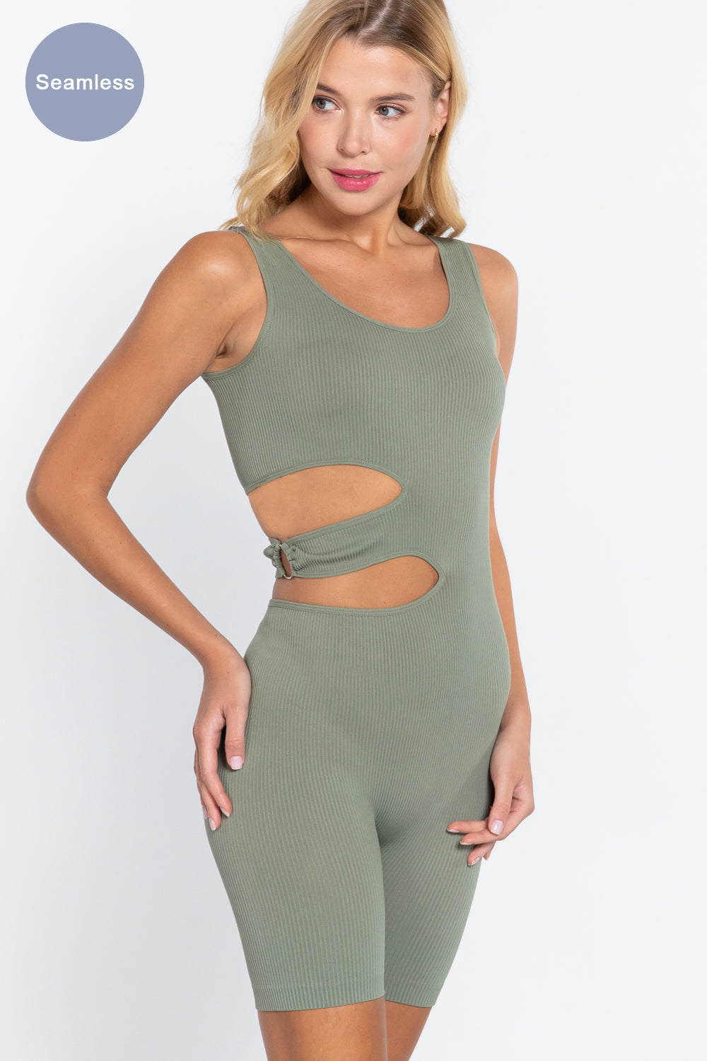 Cutout Seamless Romper