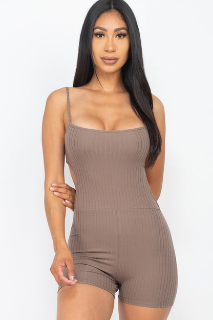 Back Cutout Bodycon Romper