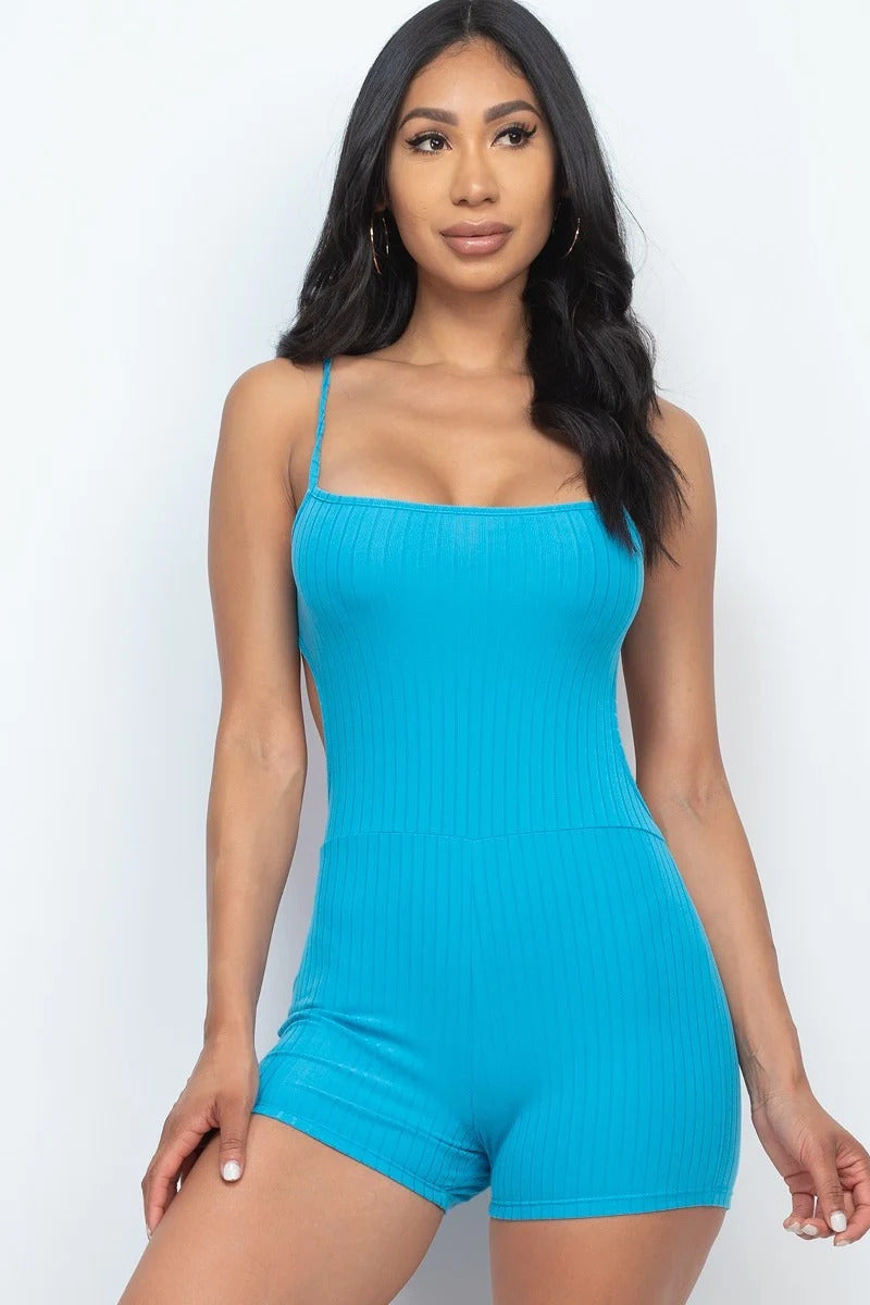 Back Cutout Bodycon Romper