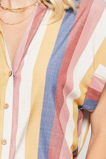 Collared Woven Multicolor Shirt