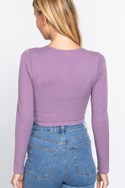 Round Neck Viscose Sweater