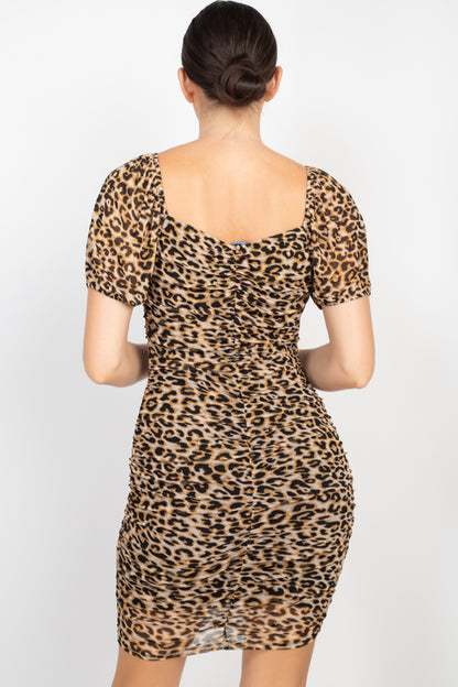 Sweetheart Leopard Print Dress