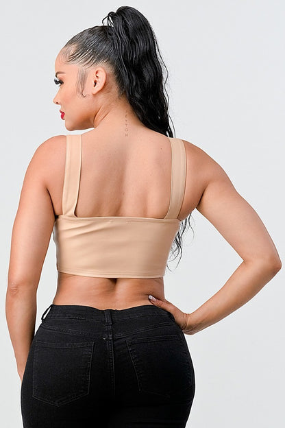 Luxe Faux Leather Crop Top