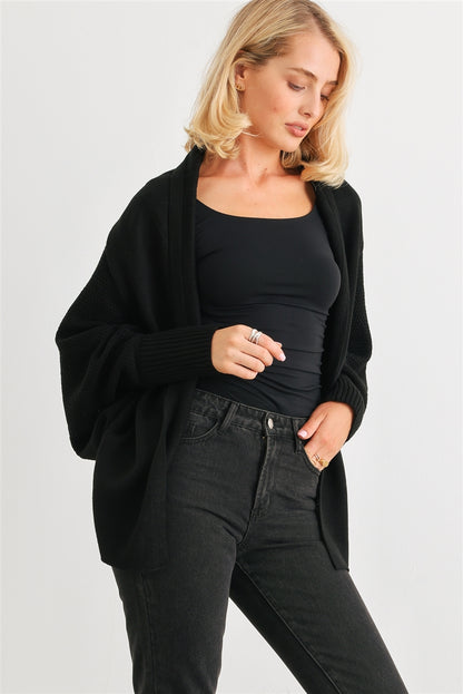 Batwing Open Front Cardigan