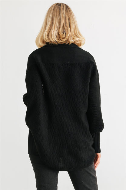 Batwing Open Front Cardigan