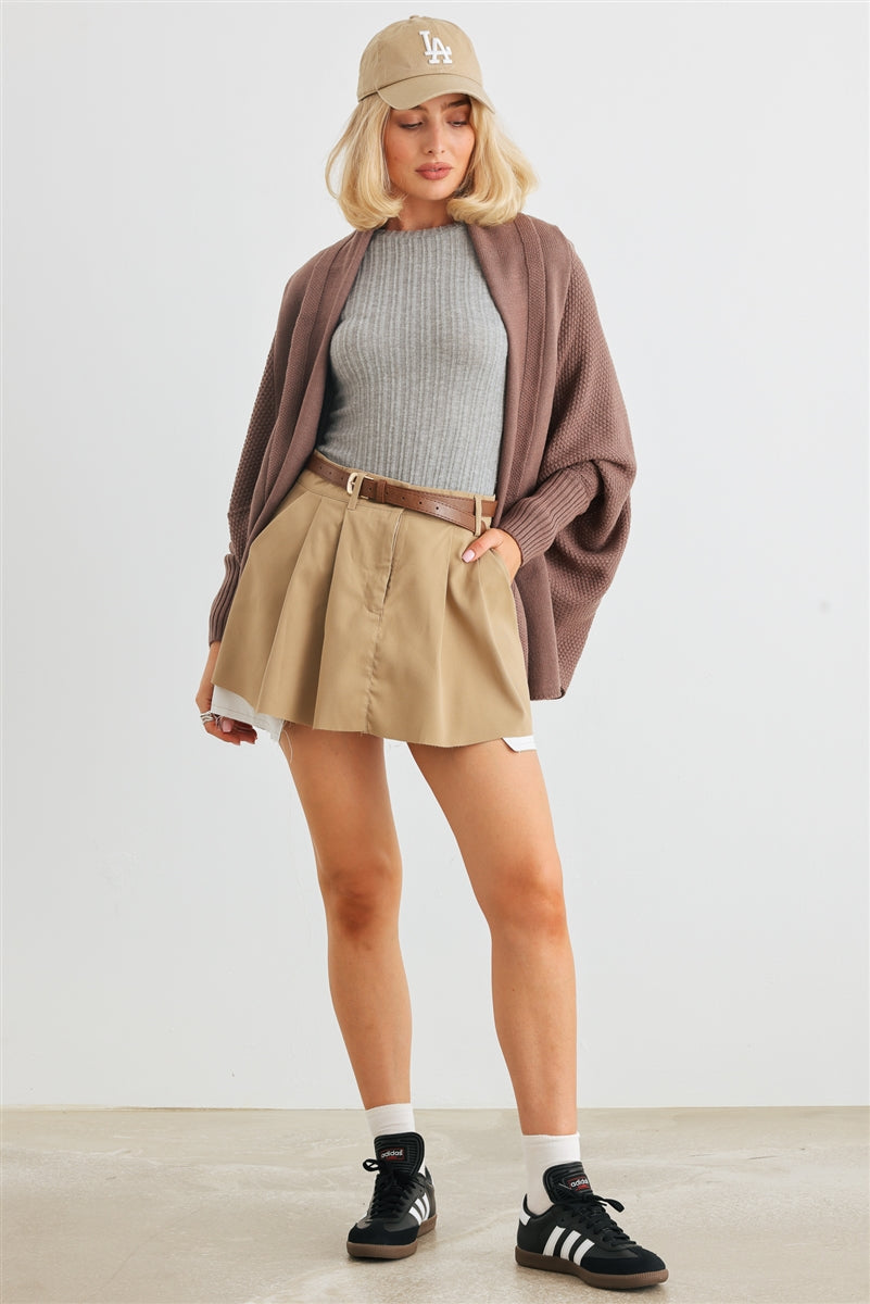 Batwing Open Front Cardigan