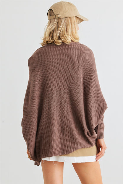 Batwing Open Front Cardigan