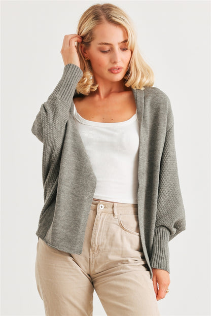 Batwing Open Front Cardigan