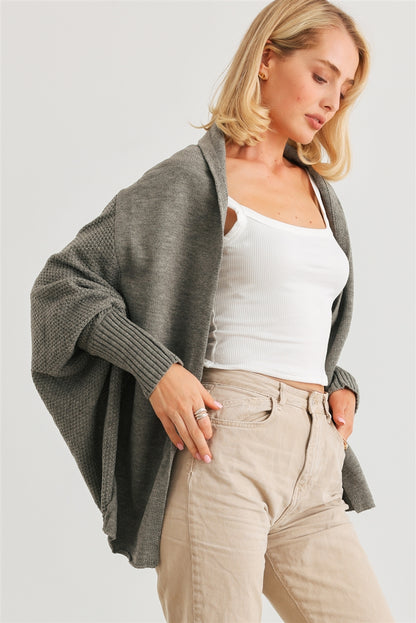 Batwing Open Front Cardigan