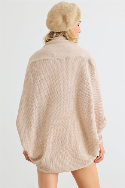 Batwing Open Front Cardigan