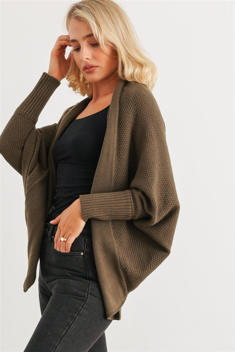 Batwing Open Front Cardigan