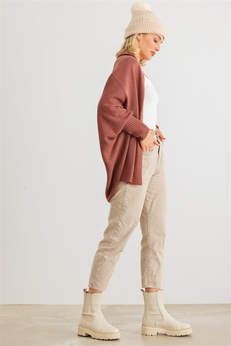 Batwing Open Front Cardigan