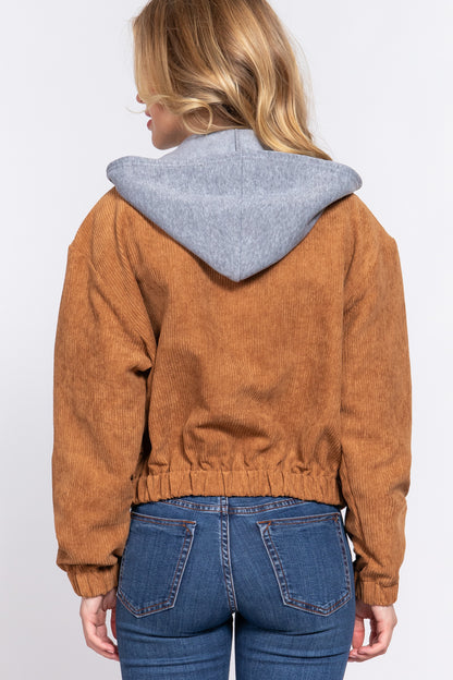 Corduroy Hoodie Jacket