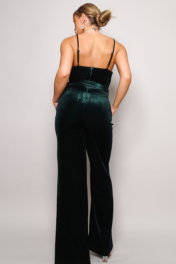 Rhinestone Velvet Jumpsuit to