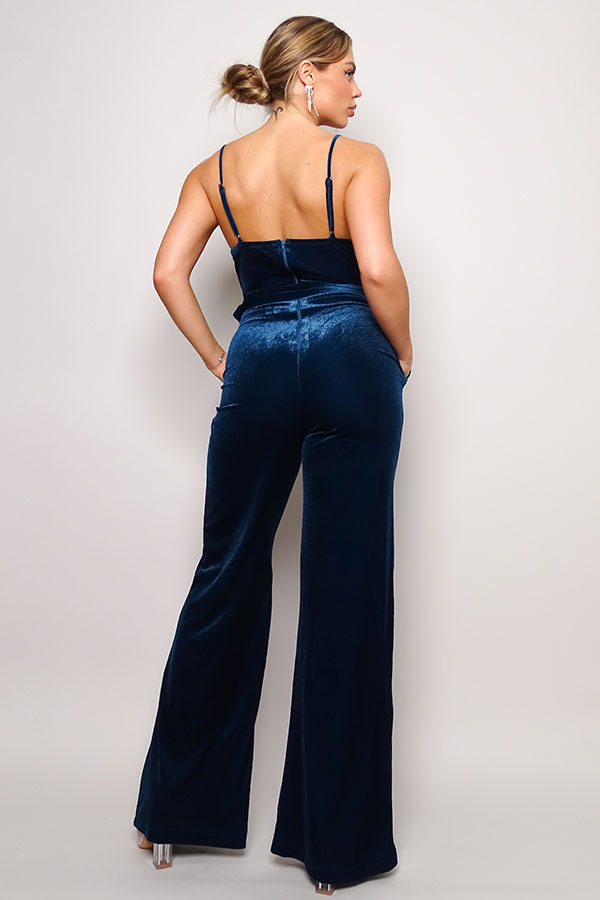 Rhinestone Velvet Jumpsuit to