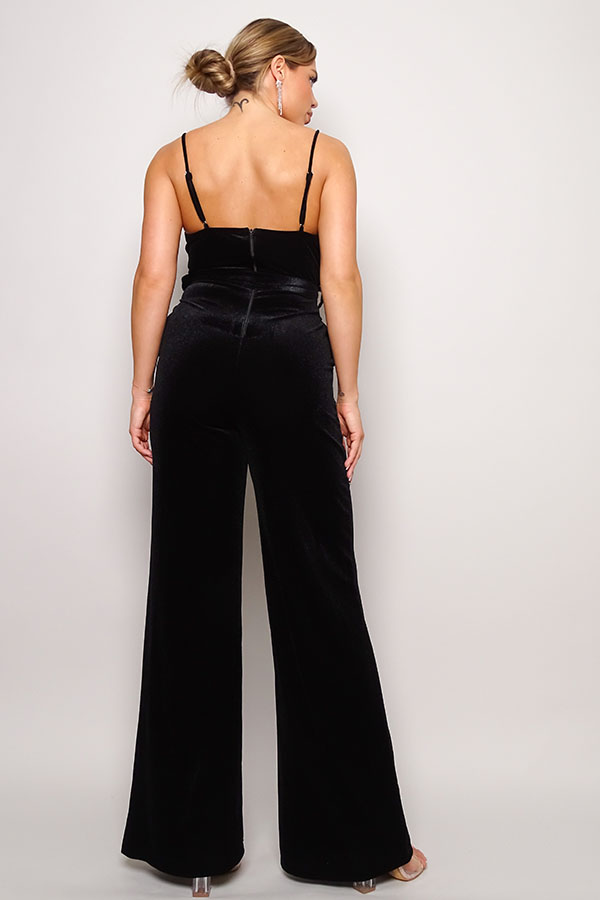 Rhinestone Velvet Jumpsuit to