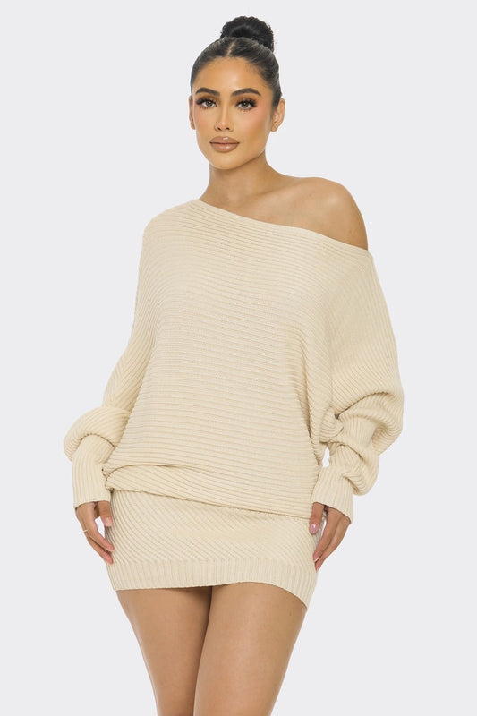 Sweater Long Slv Mini Dress he