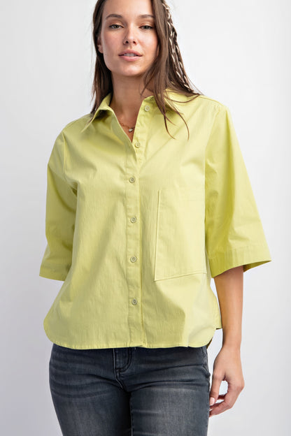 Poplin Button Down Shirt