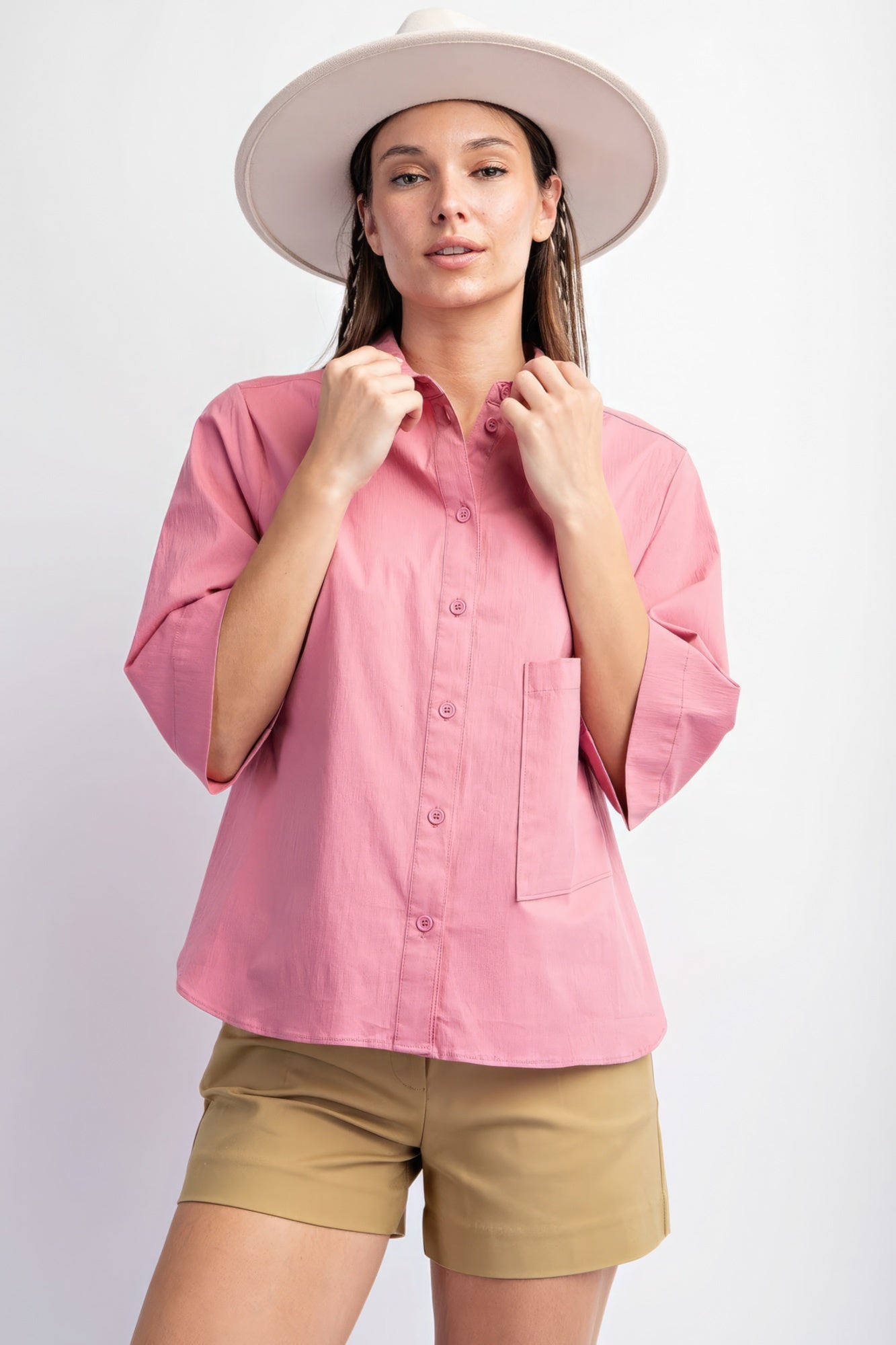 Poplin Button Down Shirt