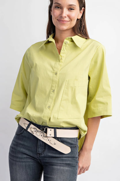 Poplin Button Down Shirt